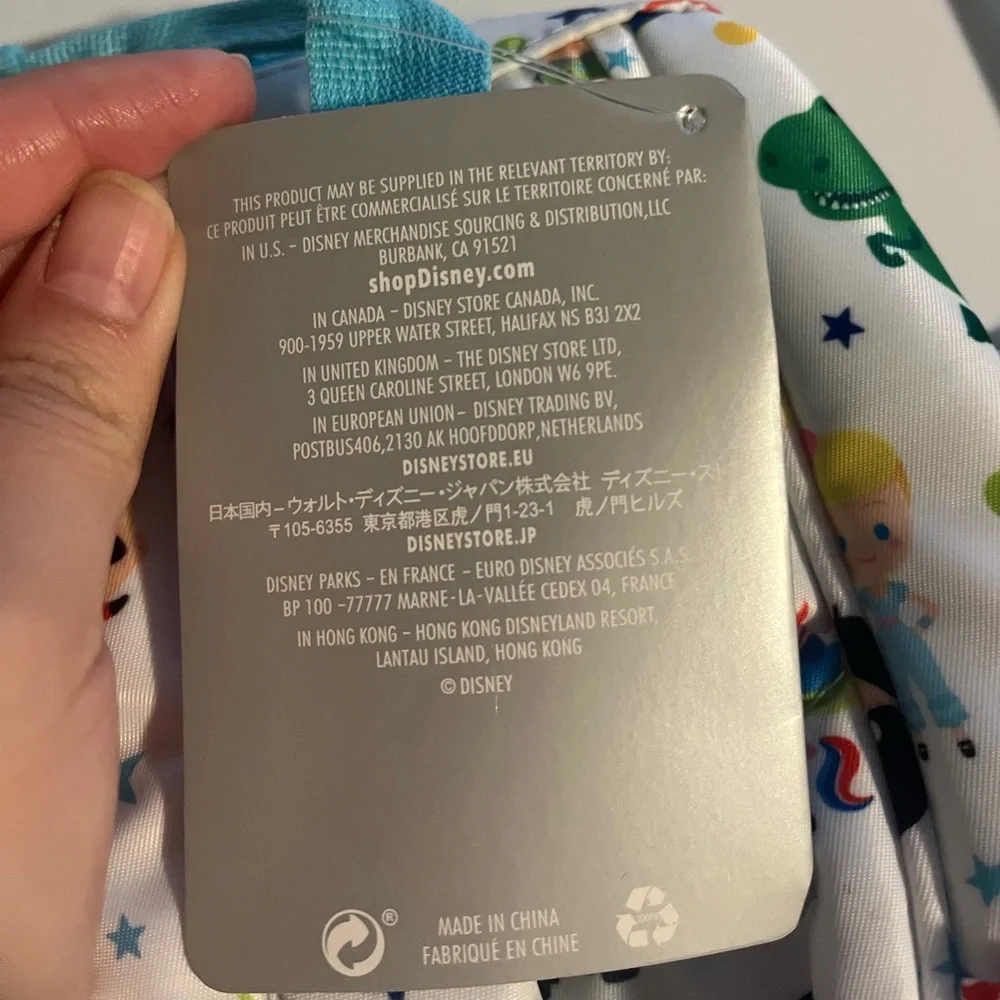 Disney Pixar Small Kid Backpack 12" Tall Toy Story, Cars, Up White Multi-Color - Picture 12 of 12